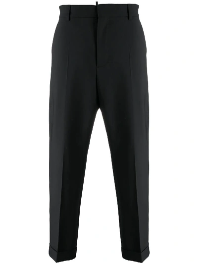 Shop Dsquared2 High-waisted Tailored Trousers In Black