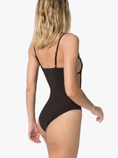Shop Anemone Brown Cage Swimsuit