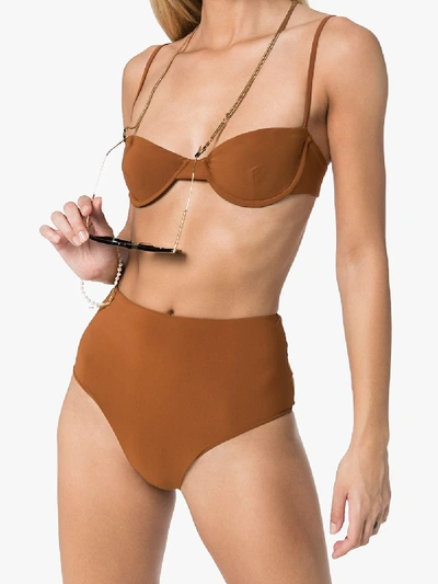 Shop Anemone Brown Balconette Bikini Top