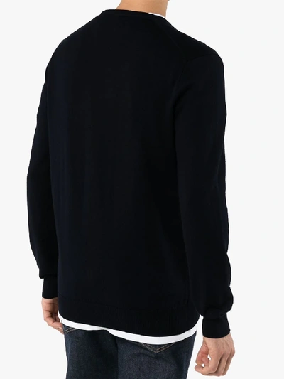 Polo Ralph Lauren Embroidered-logo Crew Neck Jumper In Blue