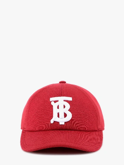 Shop Burberry Hat In Red