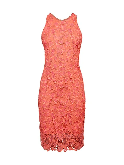 Shop Alexia Admor Women's Floral Lace Sheath Dress In Coral