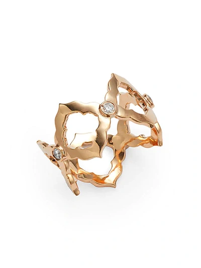 Shop Sara Weinstock Chloe 18k Rose Gold & Diamond Cutout Ring