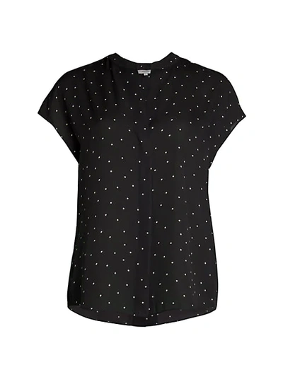 Shop Vince Women's Polka Dot T-shirt In Black