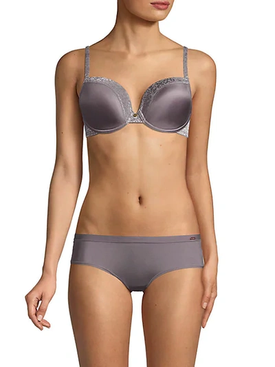 Shop Le Mystere Women's Safari Underwire Push Up Bra In Graphite