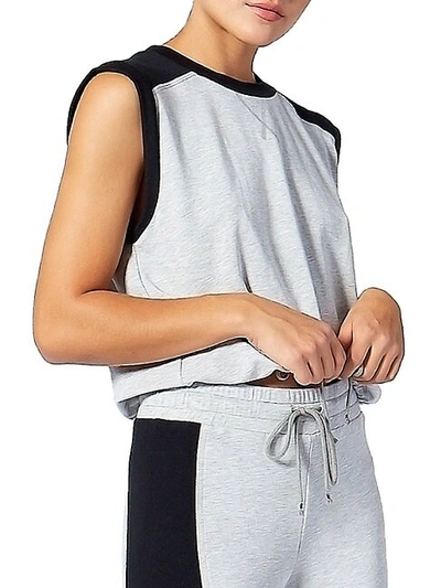 Shop Vimmia Soothe Muscle Tank Top In Heather Grey Black