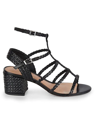 Shop Schutz Clarcie Gladiator-style Leather Sandals In Black