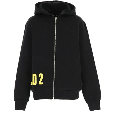 Shop Dsquared2 Side Logo Hoodie In Black