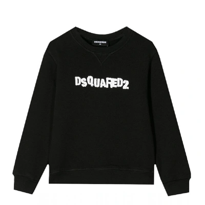Shop Dsquared2 Stamped Crewneck Sweatshirt In Black