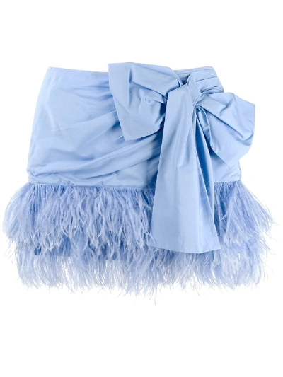 Shop N°21 Bow Mini Skirt In Blue
