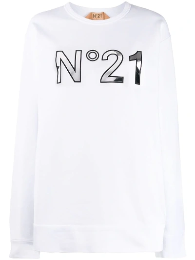Shop N°21 Logo Sweatshirt In White