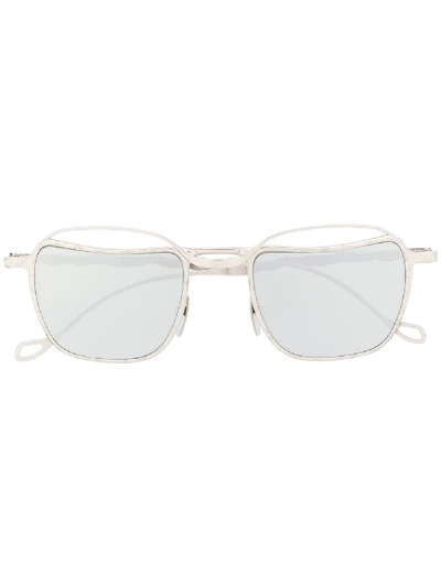 Shop Kuboraum Square-frame Sunglasses In Silver