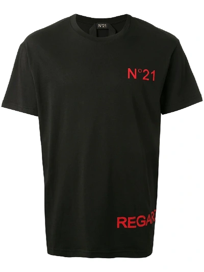 Shop N°21 Logo-print T-shirt In Black