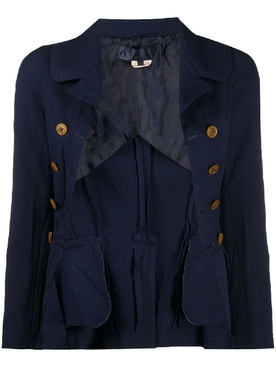 Pre-owned Comme Des Garçons 2008 Boiled Open Jacket In Blue