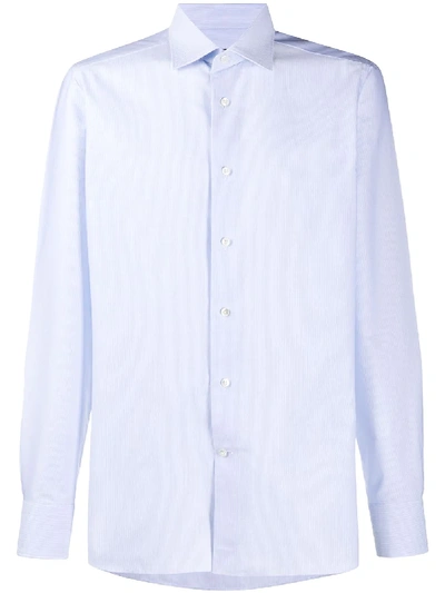 Shop Ermenegildo Zegna Classic Long-sleeve Shirt In Blue