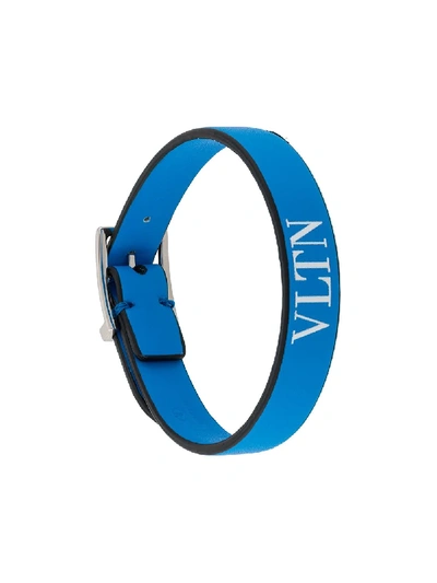 Shop Valentino Garavani Vltn Buckle Bracelet In Blue