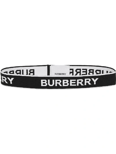 Shop Burberry Logo-jacquard Headband In Black