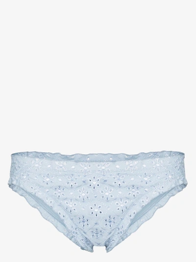 Shop Juillet Chloe Bikini Bottoms In Blue