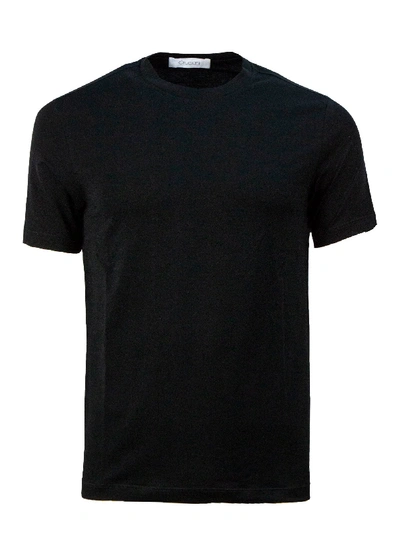 Shop Cruciani Black Cotton T-shirt In Nero