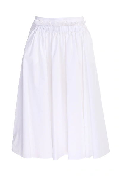 Shop Bagutta Cotton Skirt In Bianco