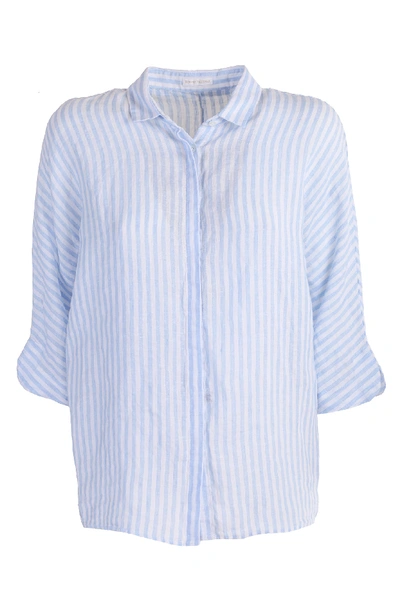 Shop Robert Friedman Striped Linen Shirt In Righe