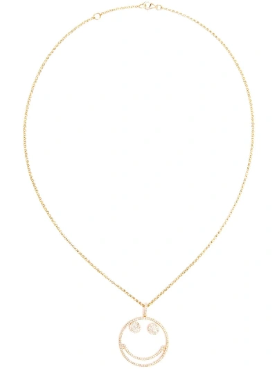 Shop Rosa De La Cruz Diamond ‘smile' Necklace In Metallic