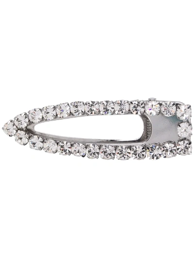Shop Marc Jacobs Crystal-embellished Hairpin In Silver