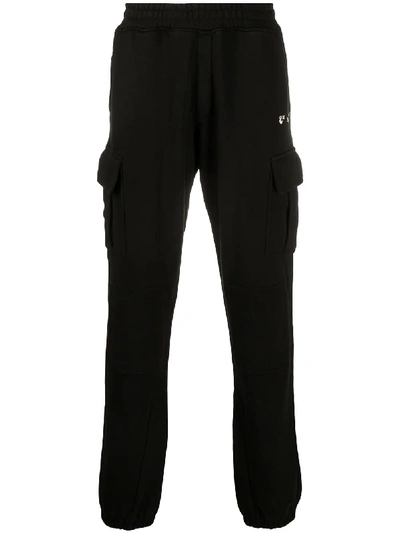 Shop Off-white Logo-print Track Pants In Black