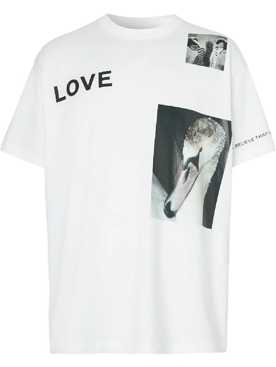 Shop Burberry Photograph Print T-shirt In White