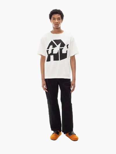 Shop Jw Anderson Burning House T-shirt In White