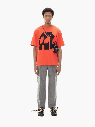 Shop Jw Anderson Burning House T-shirt In Red