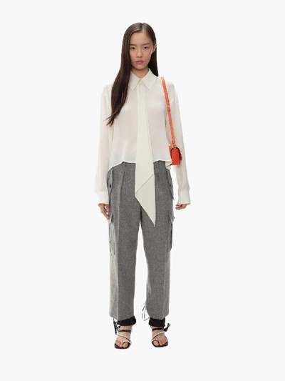 Shop Jw Anderson Draped Front Blouse In White