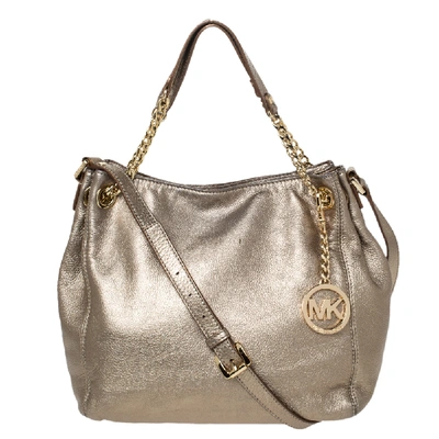 Pre-owned Michael Kors Michael  Metallic Leather Chain Shoulder Bag