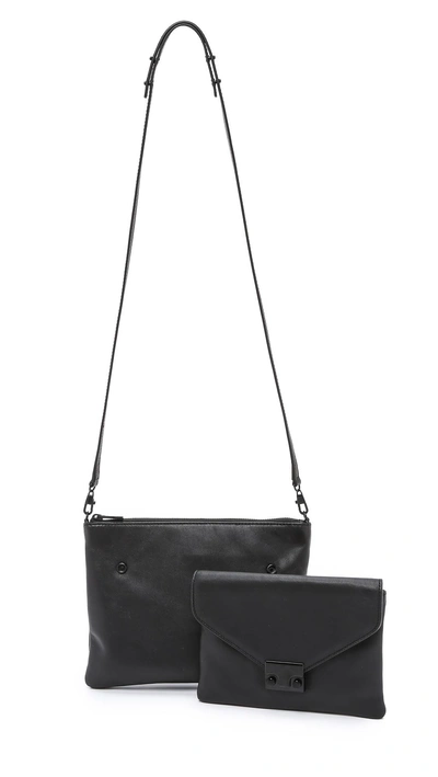 Shop Loeffler Randall Double Pouch Cross Body Bag In Black