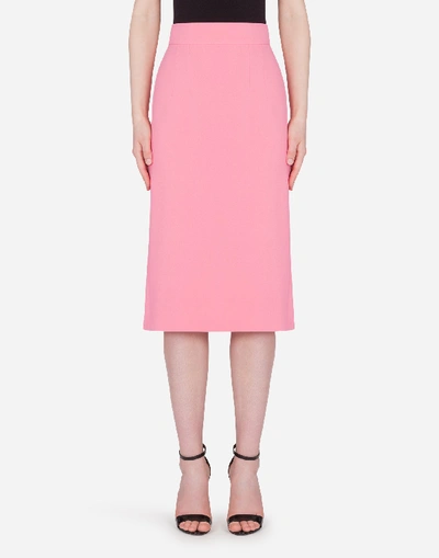 Shop Dolce & Gabbana Cady Pencil Skirt In Pink