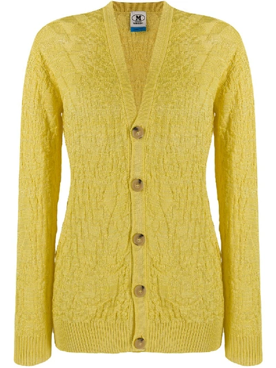 Shop M Missoni V-neck Cardigan In Yellow