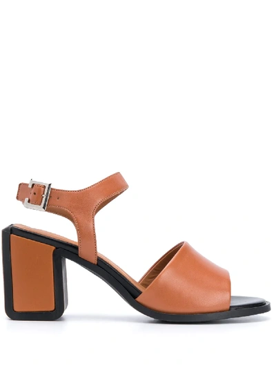 Shop Clergerie Klara Leather Sandals In Brown