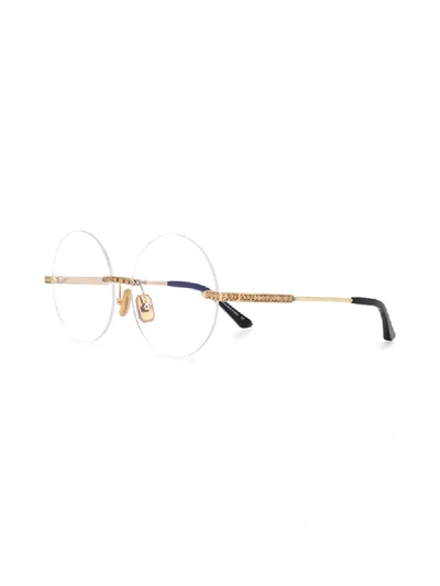 Shop Anna-karin Karlsson Crystal Nest Rimless Optical Glasses In Gold