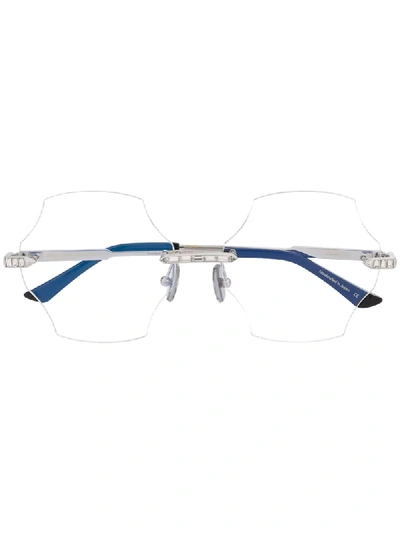 Shop Anna-karin Karlsson Crystal Nest Rimless Optical Glasses In Silver