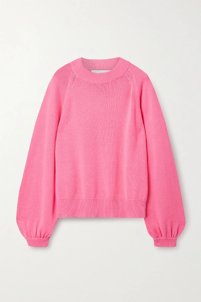 Shop I Love Mr Mittens Oversized Cotton Sweater In Bubblegum