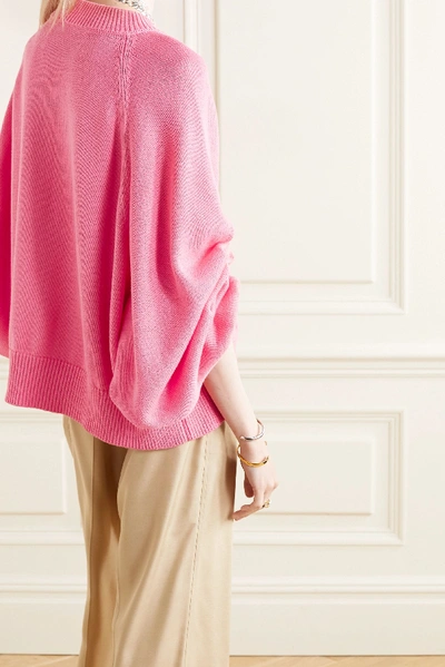 Shop I Love Mr Mittens Oversized Cotton Sweater In Bubblegum