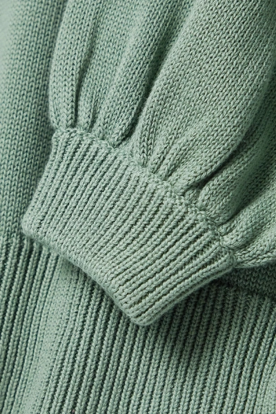 Shop I Love Mr Mittens Oversized Cotton Sweater In Green