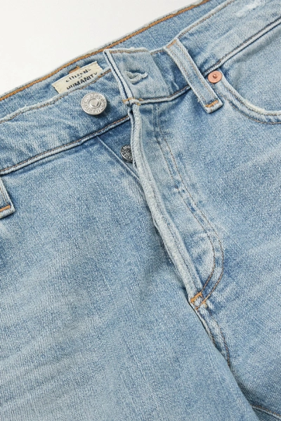 Shop Citizens Of Humanity Emerson Cropped Slim Boyfriend Jeans In Mid Denim