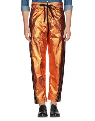 Shop Tom Rebl Pants In Orange