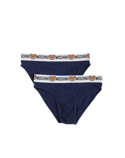 Shop Moschino Briefs In Dark Blue