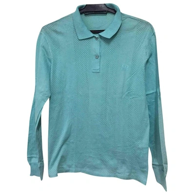 Pre-owned Dior Turquoise Cotton Polo Shirts