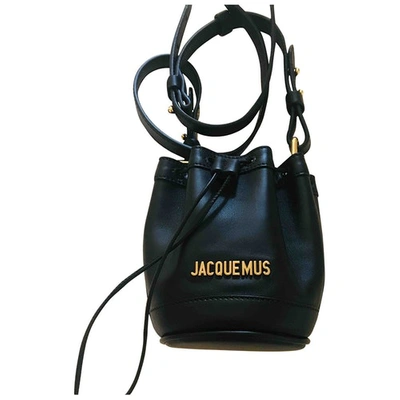 Pre-owned Jacquemus Le Petit Haqiba Black Leather Handbag | ModeSens