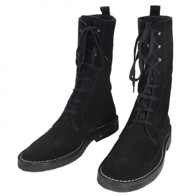 Pre-owned Ann Demeulemeester Black Suede Boots