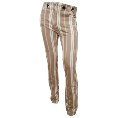 Pre-owned Jean Paul Gaultier Trousers In White