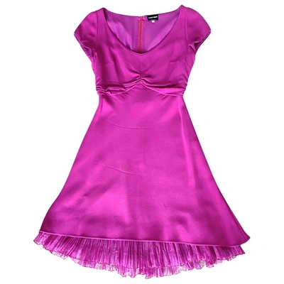 Pre-owned Giorgio Armani Silk Mid-length Dress In Purple